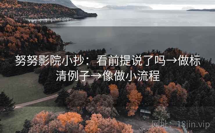 努努影院小抄：看前提说了吗→做标清例子→像做小流程  第2张